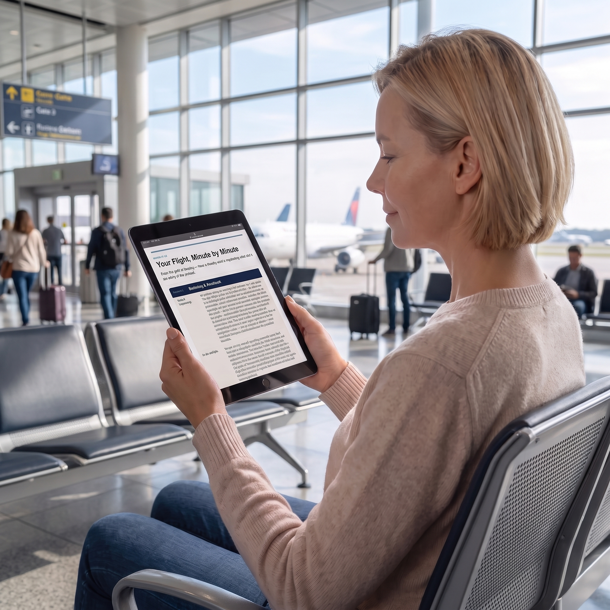 The Flight Guide open on a table, one page visible.
